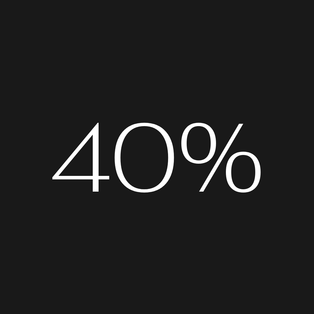 40%