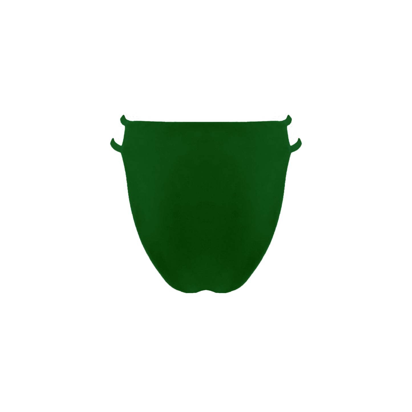 Back view of forest green Strappy mid rise bikini bottoms with high cut legs and cheeky bum coverage.