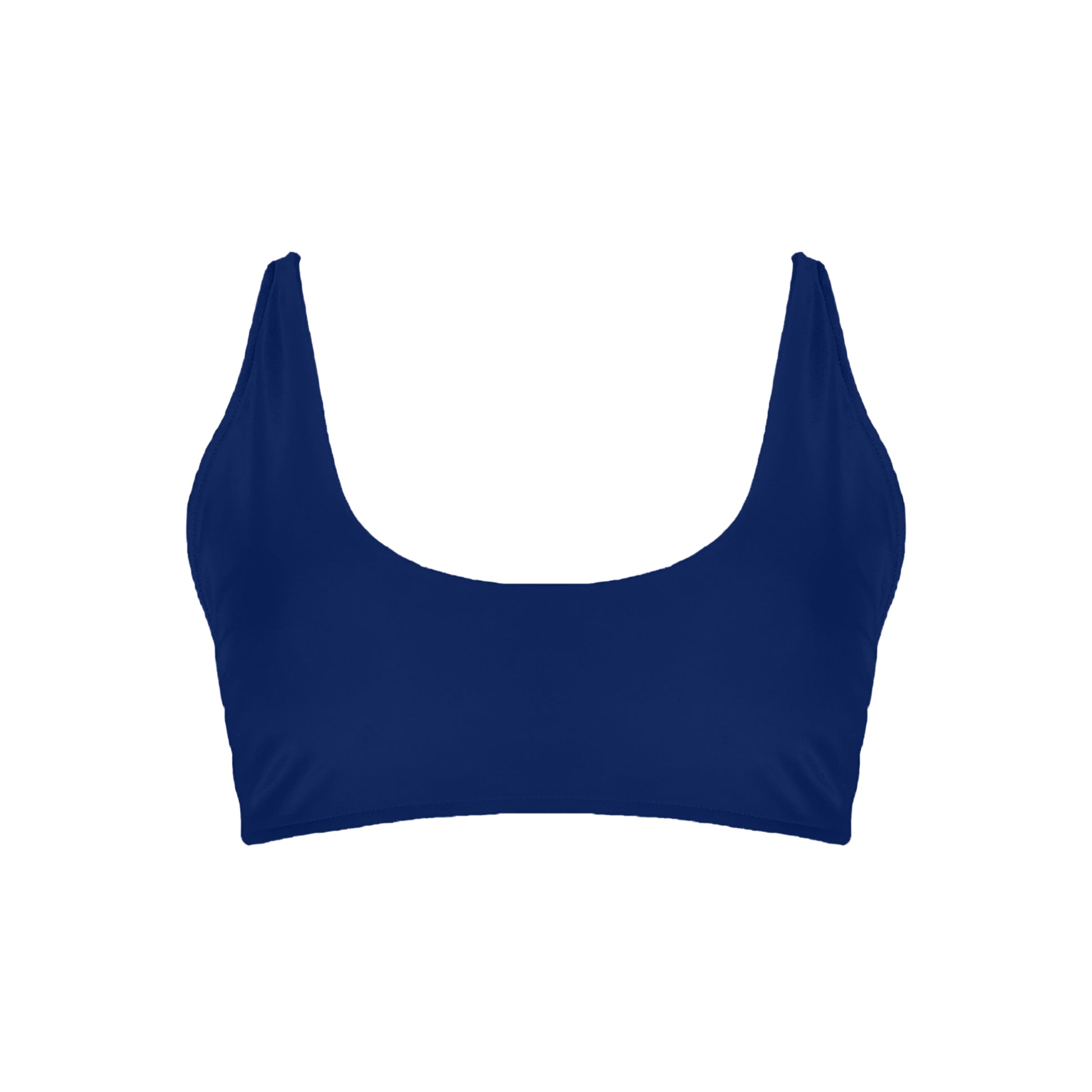 Midnight Navy Scoop neck bralette style bikini top.